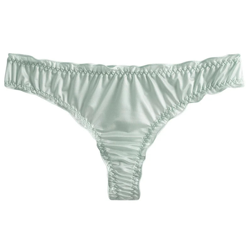 Women’s Ice Silk Summer Thin Seamless Thong – Breathable Invisible Briefs