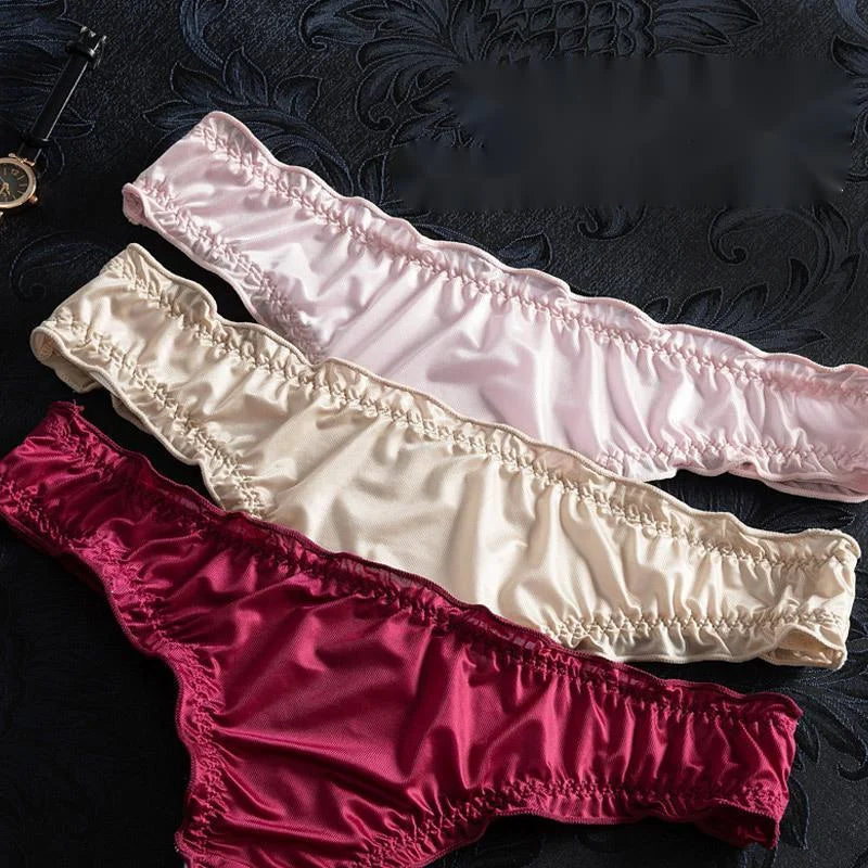 Women’s Ice Silk Summer Thin Seamless Thong – Breathable Invisible Briefs