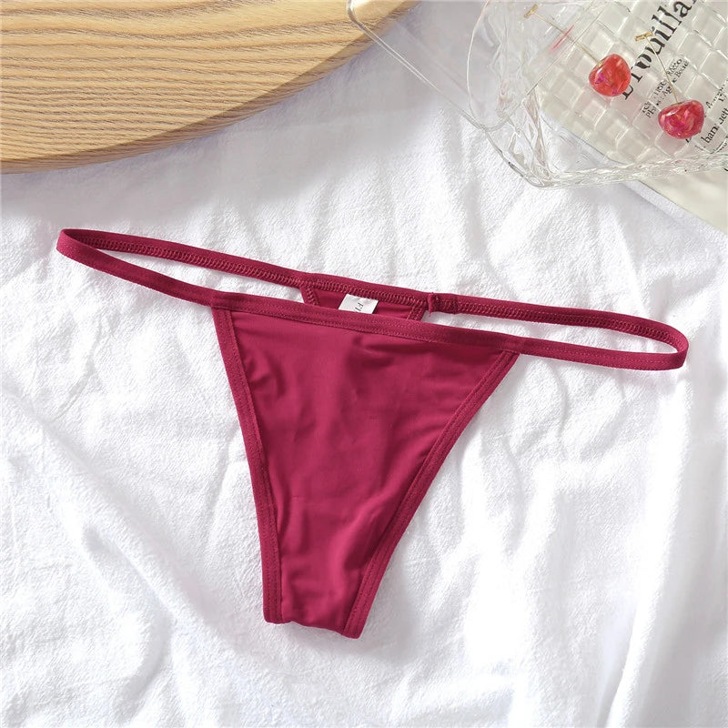 FINETOO 3-Pack Low-Rise T-Back Thong Set – Women’s Sexy Bikini Panties (M–XL)