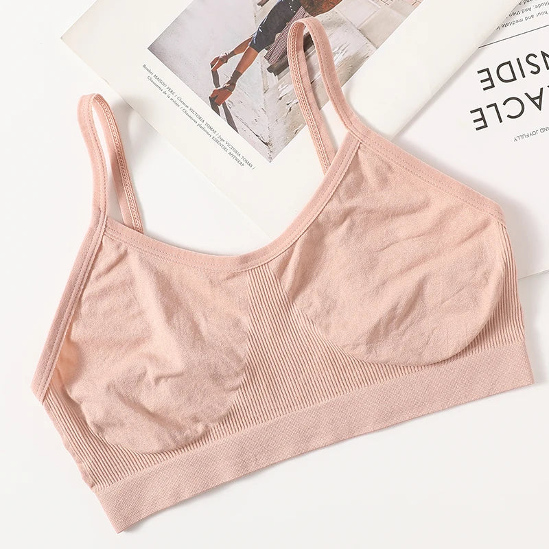 Women’s Seamless Backless Crop Tank Camisole – Unlined Comfort Lingerie Top