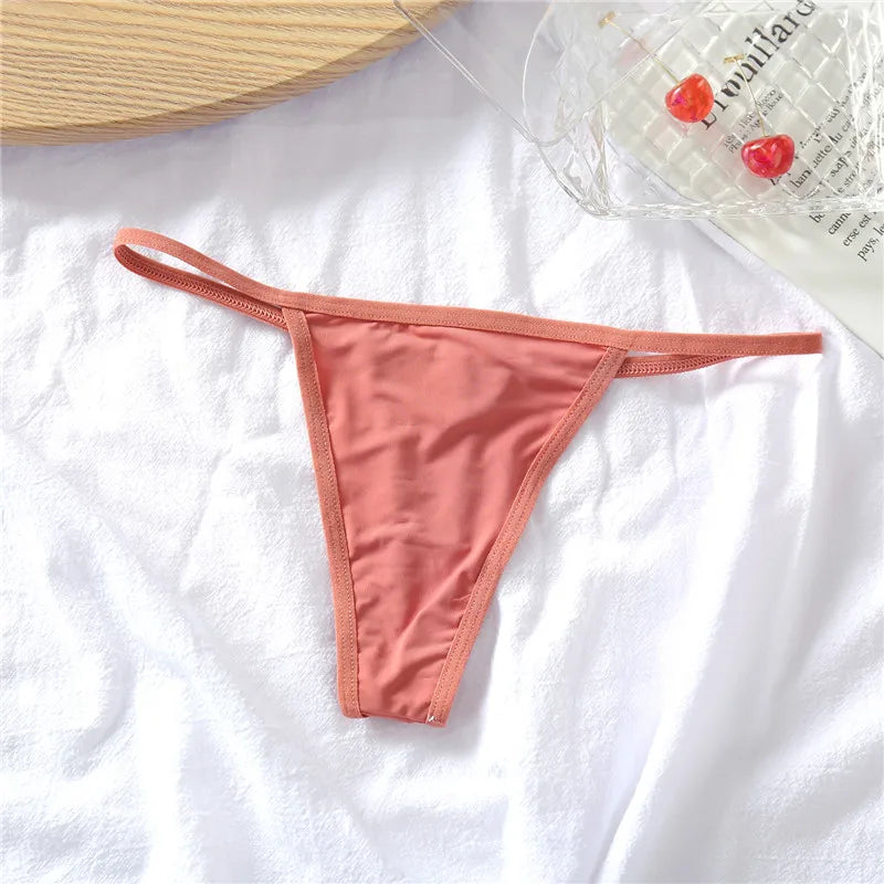 FINETOO 3-Pack Low-Rise T-Back Thong Set – Women’s Sexy Bikini Panties (M–XL)