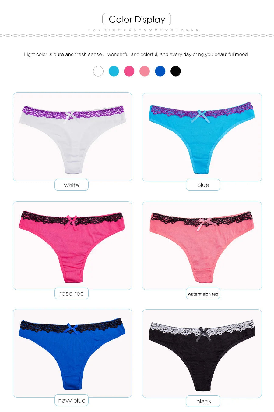 Sexy G-String Cotton Panties for Women Thong T Back Female Underwear Lingerie Briefs Bikini Low Waist Transparent 5 Pcs/set