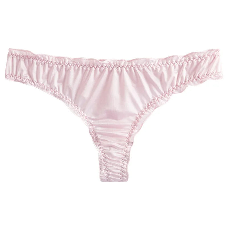 Women’s Ice Silk Summer Thin Seamless Thong – Breathable Invisible Briefs