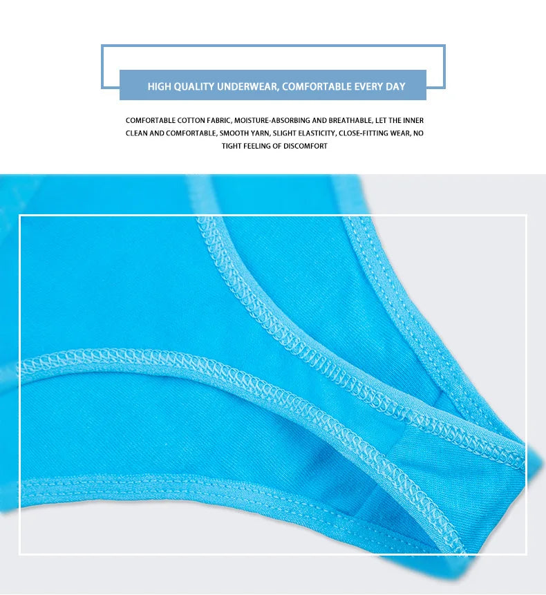 Sexy G-String Cotton Panties for Women Thong T Back Female Underwear Lingerie Briefs Bikini Low Waist Transparent 5 Pcs/set