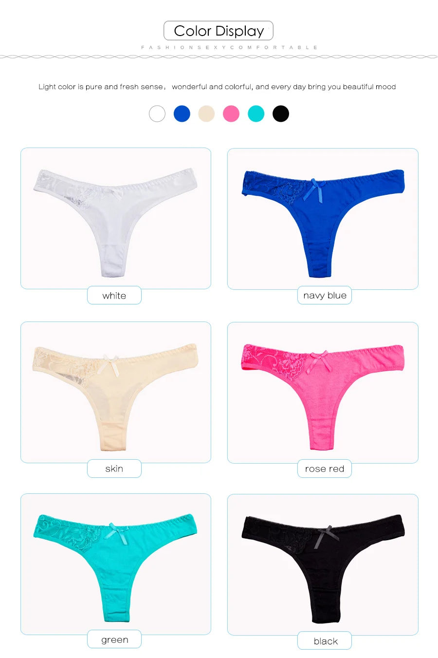 Sexy G-String Cotton Panties for Women Thong T Back Female Underwear Lingerie Briefs Bikini Low Waist Transparent 5 Pcs/set