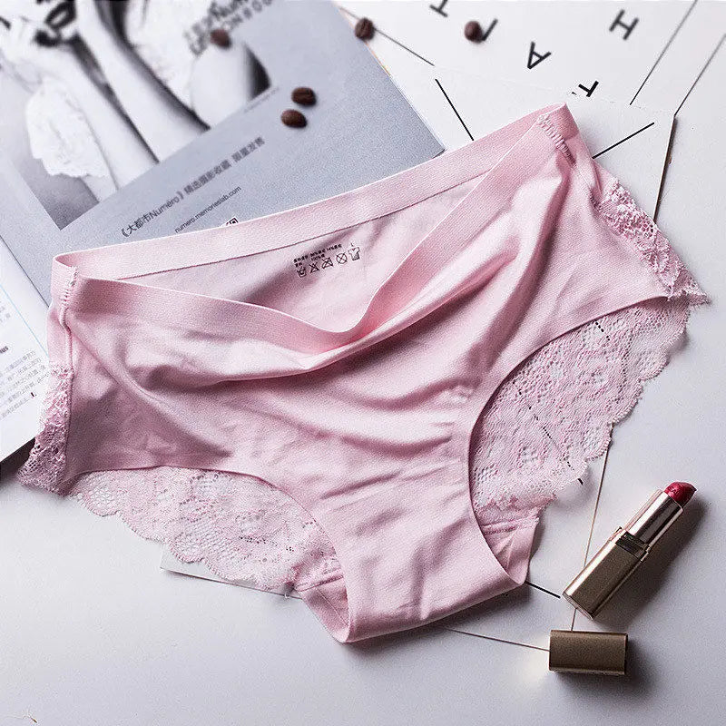 TEXIWAS 4pcs/lot Lace Panties Women Seamless Ladies Underwear Lace Briefs Sexy Panties for Women Comfort Lingerie Plus Size