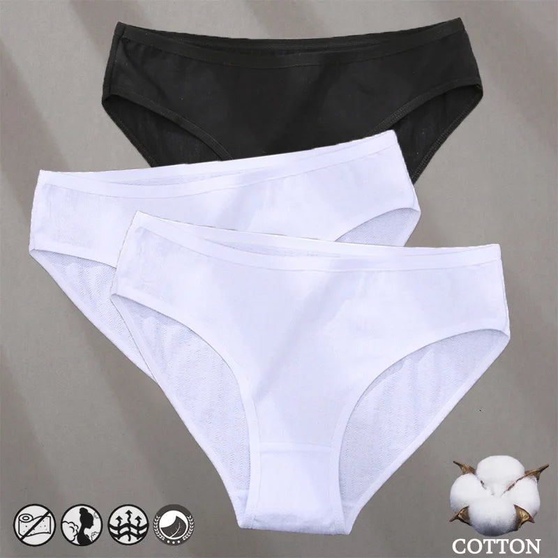 Cotton Panties Jacquard Design Pattern Women Panties Underwear Sexy Female Lingerie Briefs Solid Color Intimate Pantys for Woman