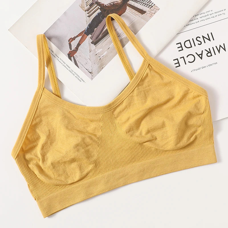 Women’s Seamless Backless Crop Tank Camisole – Unlined Comfort Lingerie Top