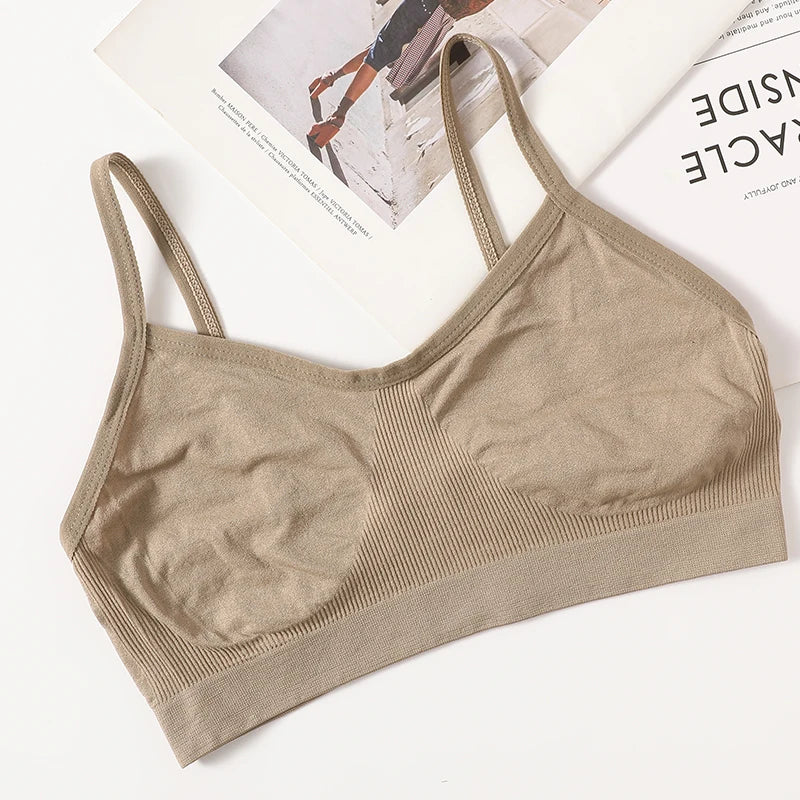 Women’s Seamless Backless Crop Tank Camisole – Unlined Comfort Lingerie Top