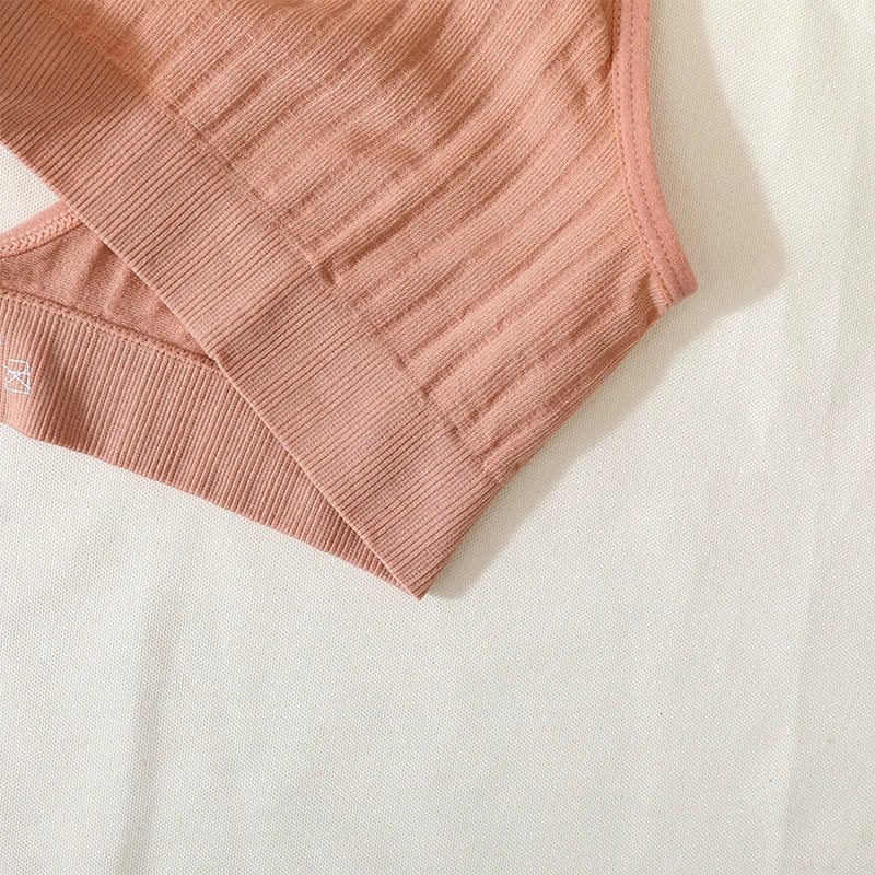 Deep V-neck Push-Up Bras For Women Seamless Bra Sexy Lingerie Rib Wireless Bralette Unlined Sport Crop Top S-XL Female Underwear