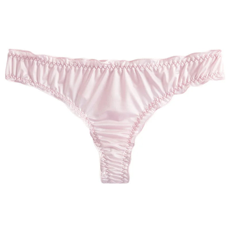 Women’s Ice Silk Summer Thin Seamless Thong – Breathable Invisible Briefs