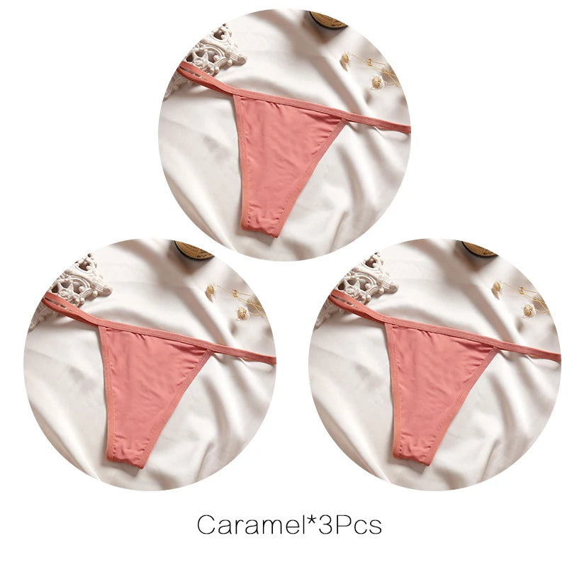 FINETOO 3-Pack Low-Rise T-Back Thong Set – Women’s Sexy Bikini Panties (M–XL)