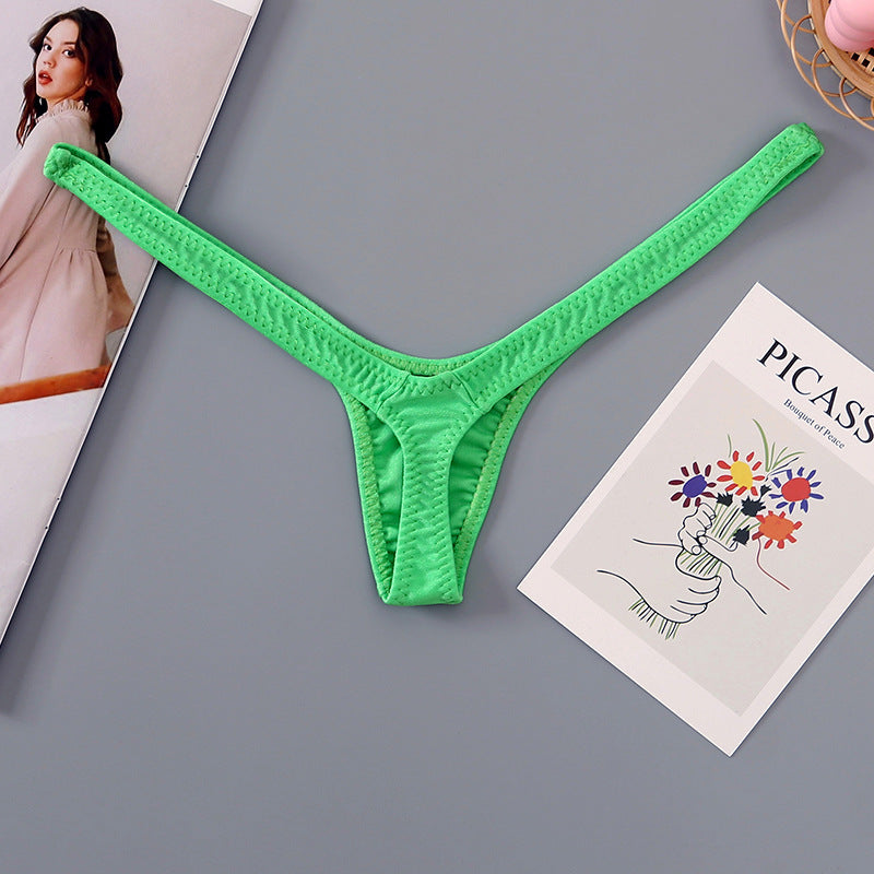 2/4pcs New Deep V Thong Women's Breathable  Line Sexy Hot Waist Mini Panties Bikini Bottom Thongs Female Panty Women Underwear