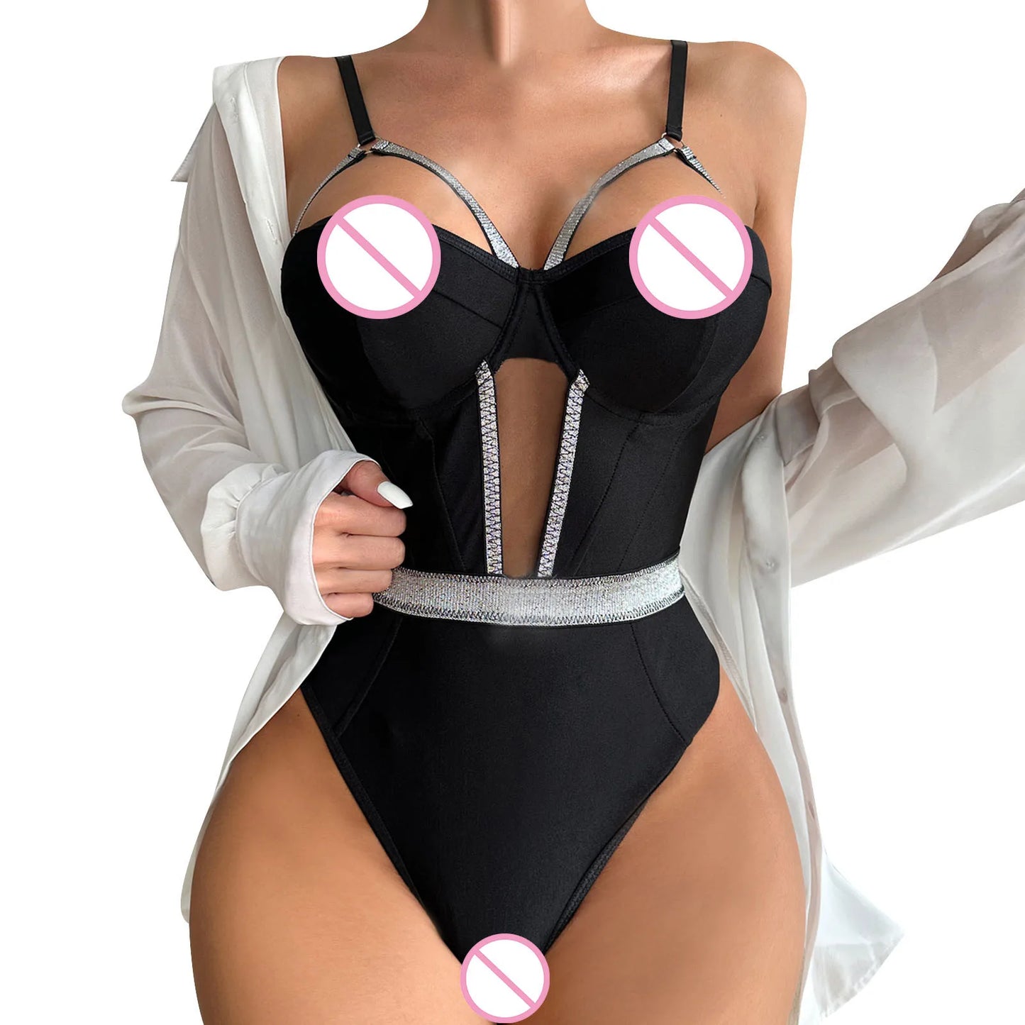 Sexy Adult Female Erotic Lingerie Women Sexy Camisole Underwear Stitching Hollow Underwear Sexy Bielizna Etoryczna Damskie