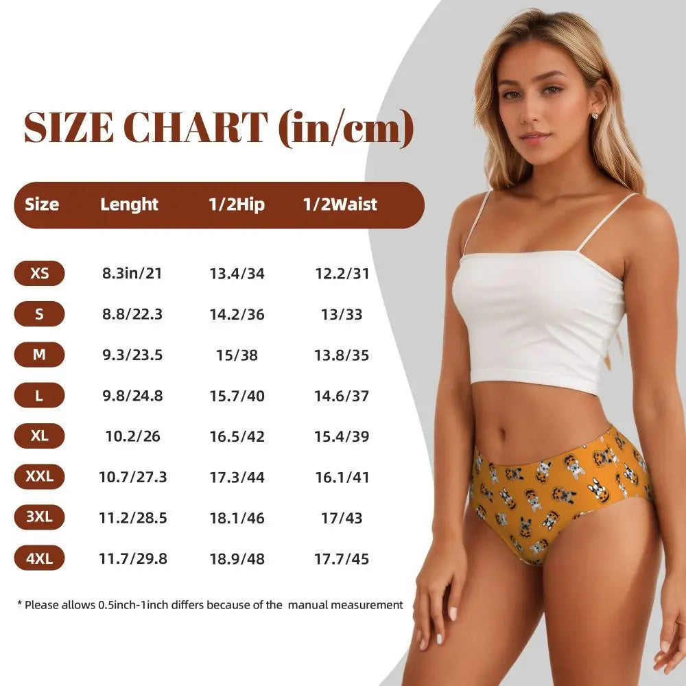 Custom Womens French Bulldog Christmas Santa Claus Brief Panties Female Stretch Underwear Underpants