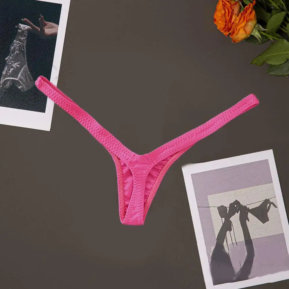 Women‘s Panties Solid G-strings Thongs Sexy Low Waist Temptation Lingeries Underwear For Ladies Brief Female Bikini Underpant