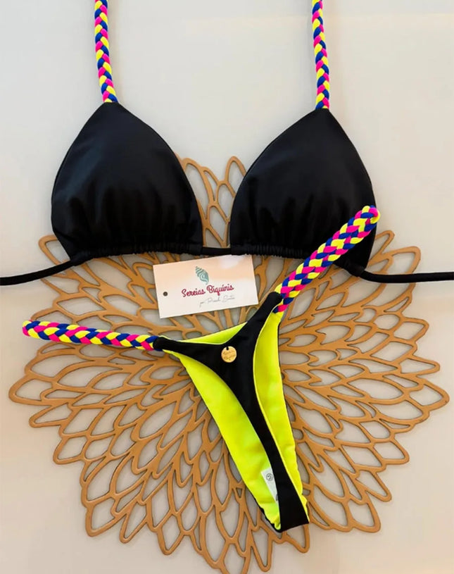 Micro Bikinis 2025 Women Swimsuit New Sexy Swimwear Halter Bikini Set Brazilian Biquini Female Thong Beachwear Party Wear