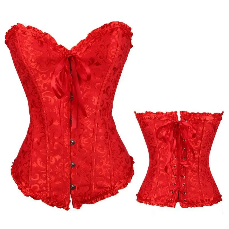 Sexy Slimming Corsets Waist Trainer Body Shaper Bustier Fajas Gothic Corset Lace Up Boned Corselete Shapewear Women Clothes