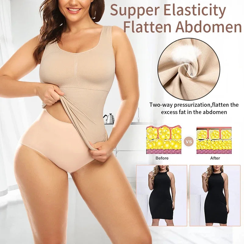 Tank Tops Camisole with Built in Padded Bra Vest Cami Shelf Bra Women Casual Wide Strap Tank Top with Built in Removable Bra