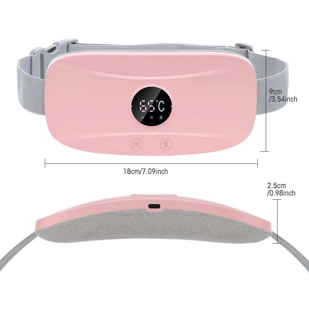 Electric Heating Waist Massage Belt Abdominal Menstrual Heating Pad Belly Warm Palace Belt for Period Cramp Relief