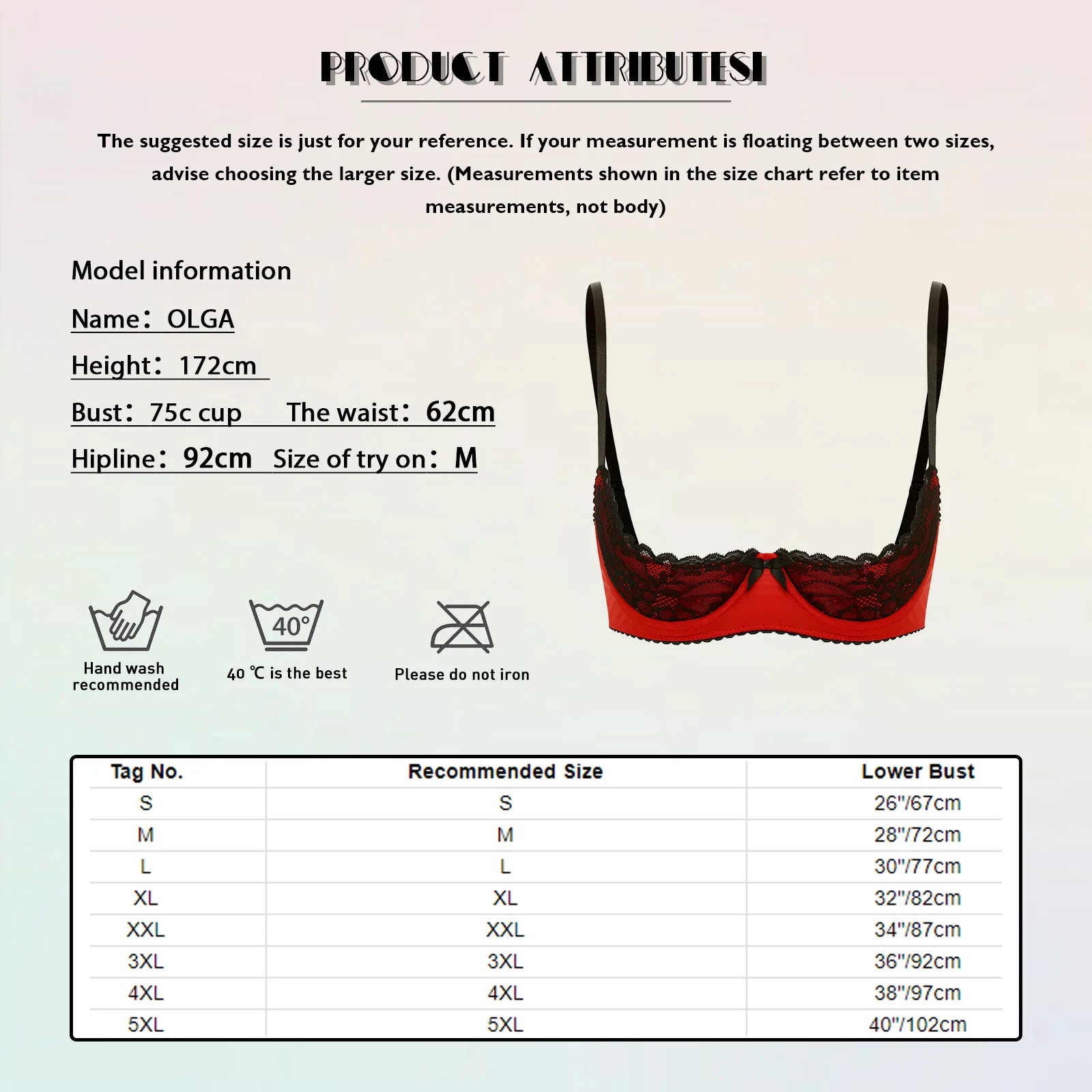 Womens Sexy Half Cup Bra