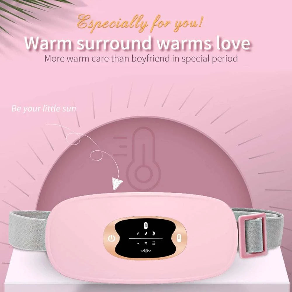 Electric Heating Waist Massage Belt Abdominal Menstrual Heating Pad Belly Warm Palace Belt for Period Cramp Relief