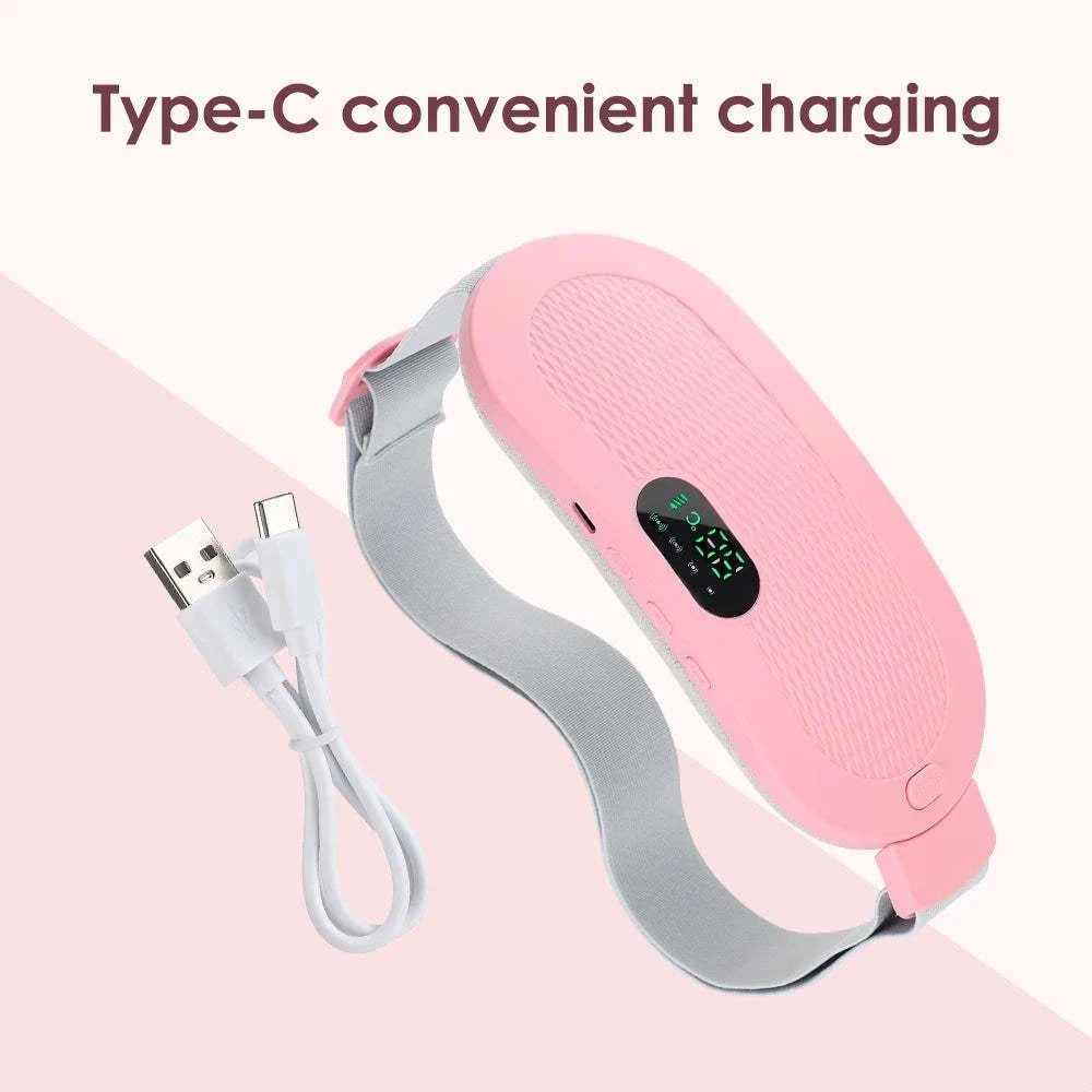 Electric Heating Waist Massage Belt Abdominal Menstrual Heating Pad Belly Warm Palace Belt for Period Cramp Relief