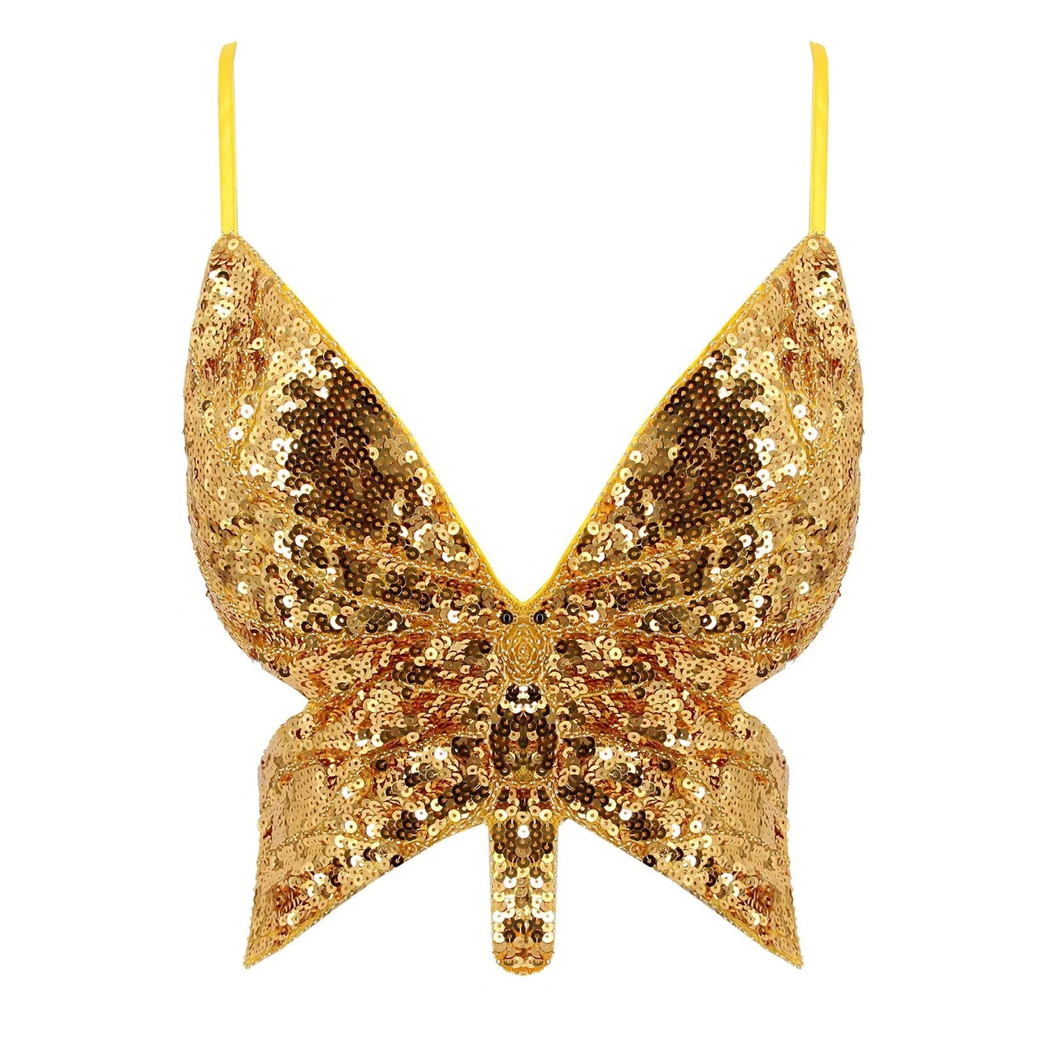 Sparkly Sequin Backless Bandage Crop Top – Sexy Sleeveless Dance & Carnival Vest for Women