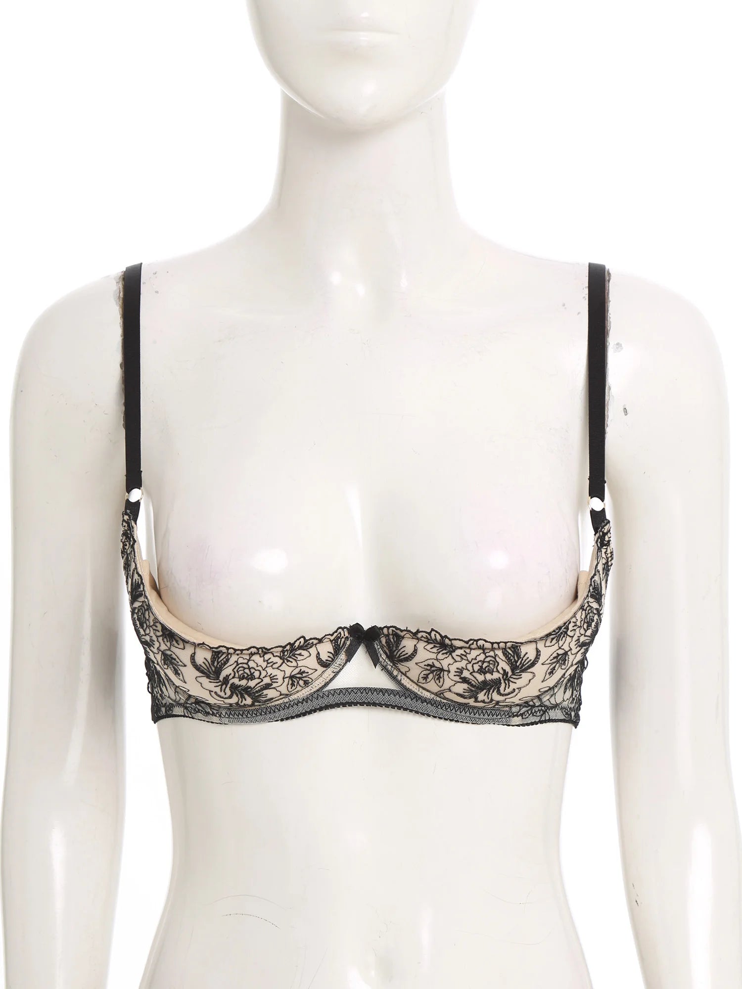 Women Sexy Low Cut Embroidery Push Up Bra