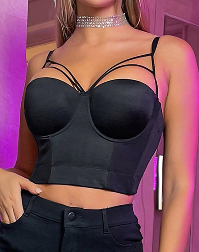 Mesh Perspective Splicing Bead Wrapped Chest Top Underwire Buttoned Summer Tube Top Party Corset Vest Cotton Tops Plus Size