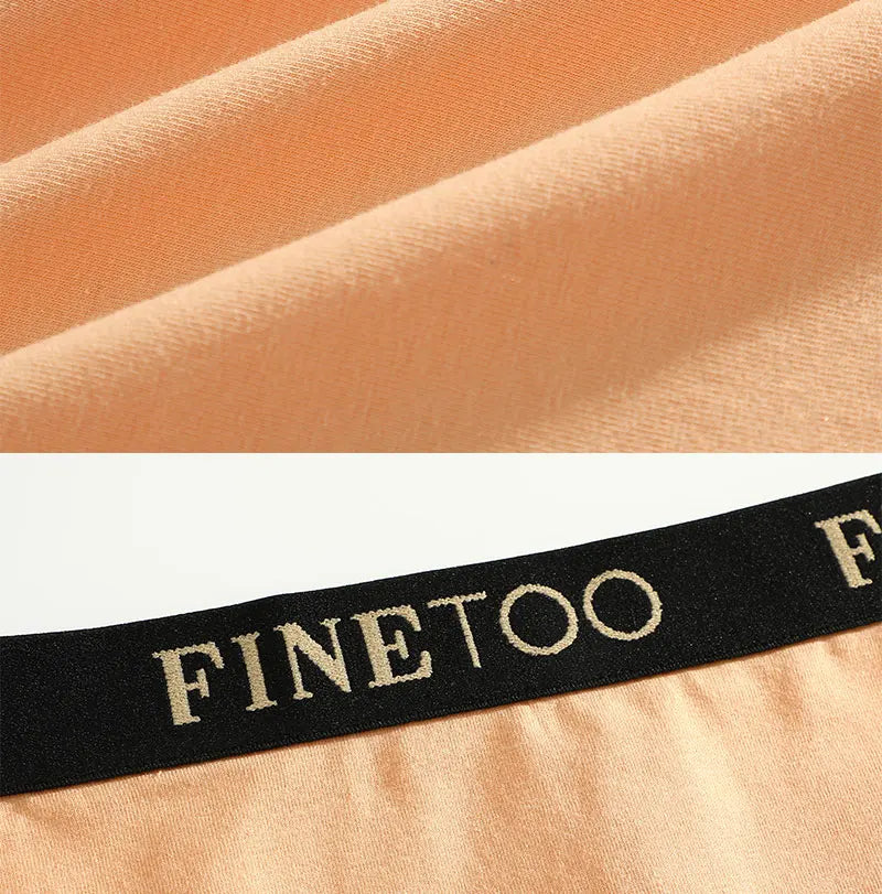 5Pcs/Set Women's Cotton High Waist Briefs Seamless Plus Size Panties Breathable Stretch Underwears Female Soft Lingerie Finetoo