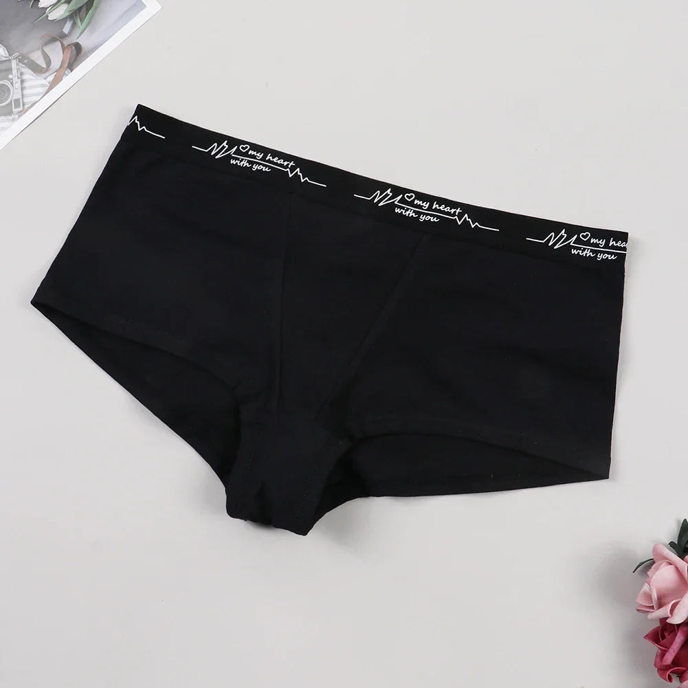 Ladies Solid color boxers Briefs Comfortable Female Underwear Sporty Style Casual Sexy Panties for Women S-XL