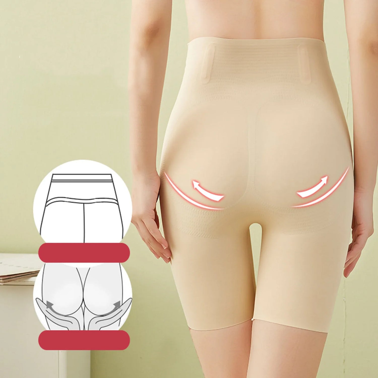 Women Body Shaping Panties Boyshort High Waist Abdominal Postpartum Underpants Tummy Control Plus Size Underwear Shapewear