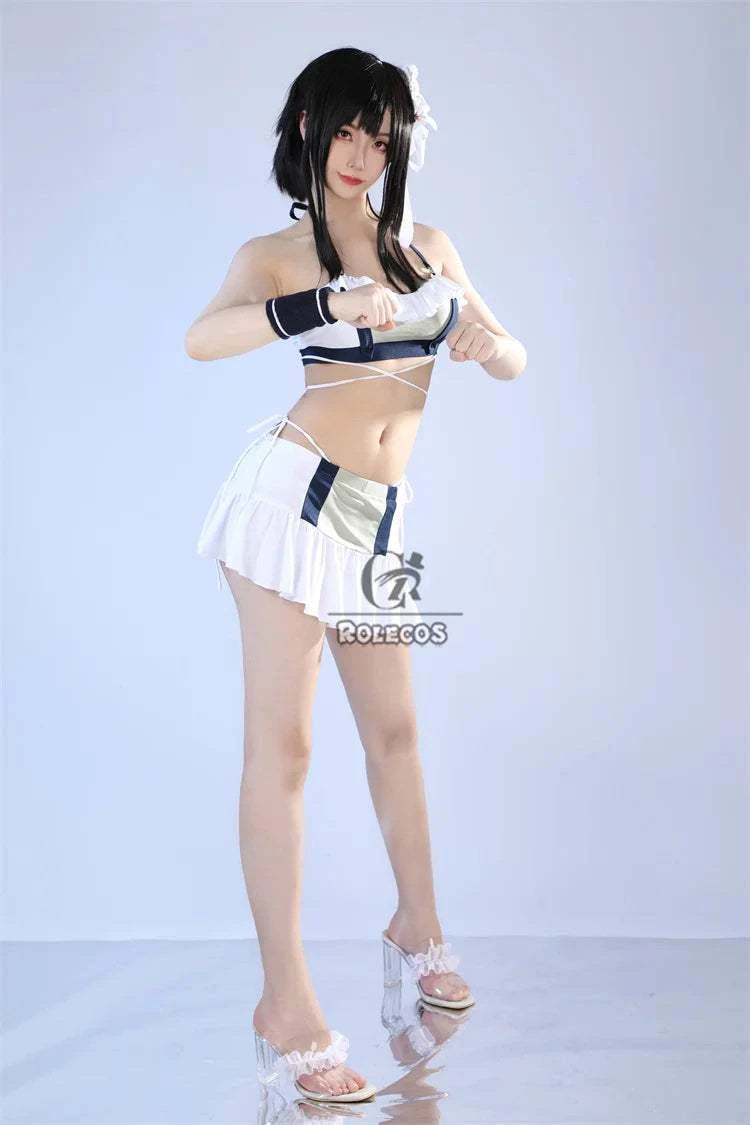 ROLECOS FF VII Tifa Swimsuit Game FF7 Remake Tifa Sexy Halter Women Beach Bathing Swimming Suit