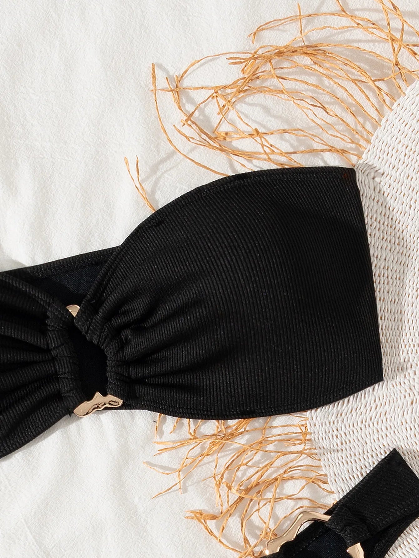 "2025 Sexy Bandeau Push-Up Bikini Set - Brazilian Thong Swimwear for Women"