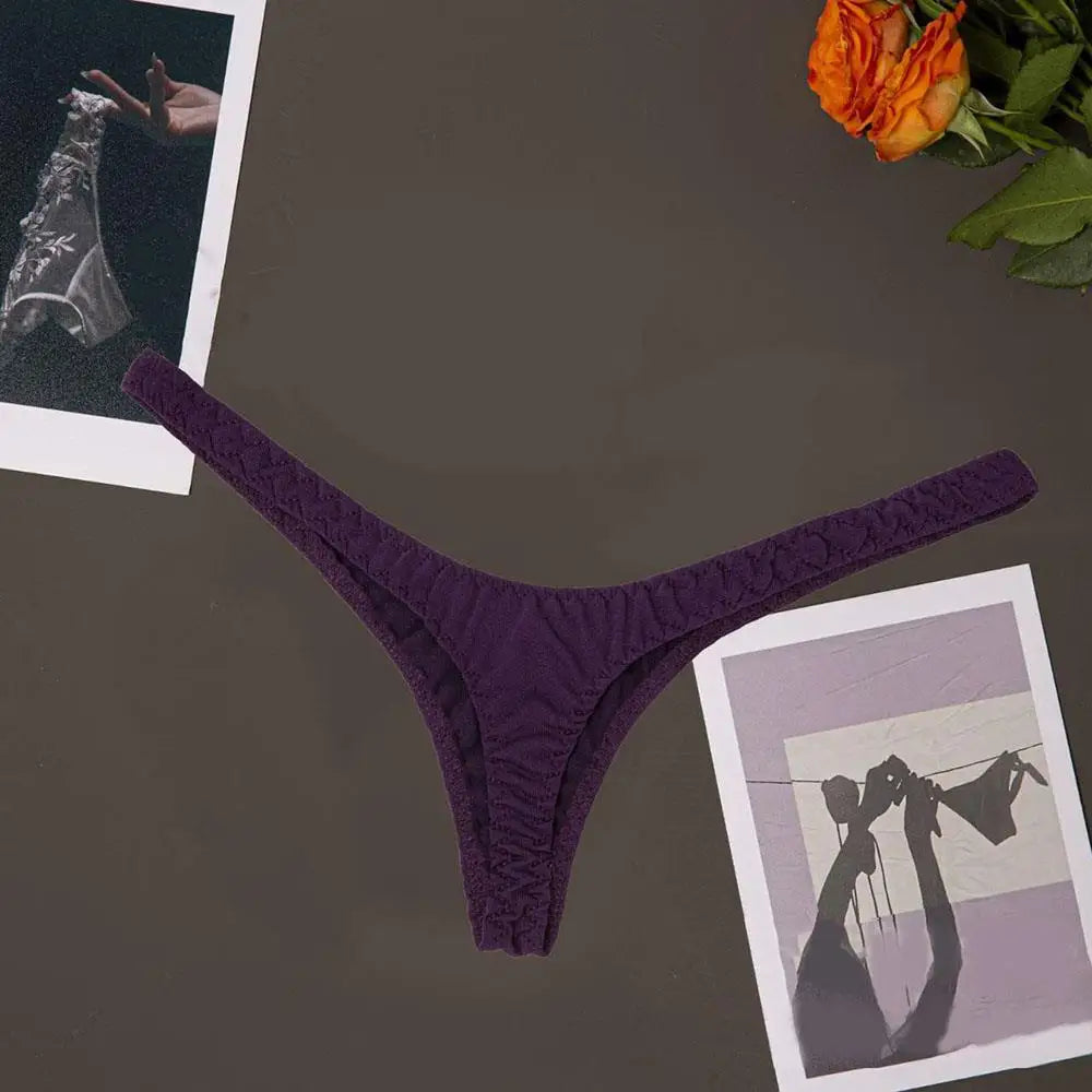 Women‘s Panties Solid G-strings Thongs Sexy Low Waist Temptation Lingeries Underwear For Ladies Brief Female Bikini Underpant