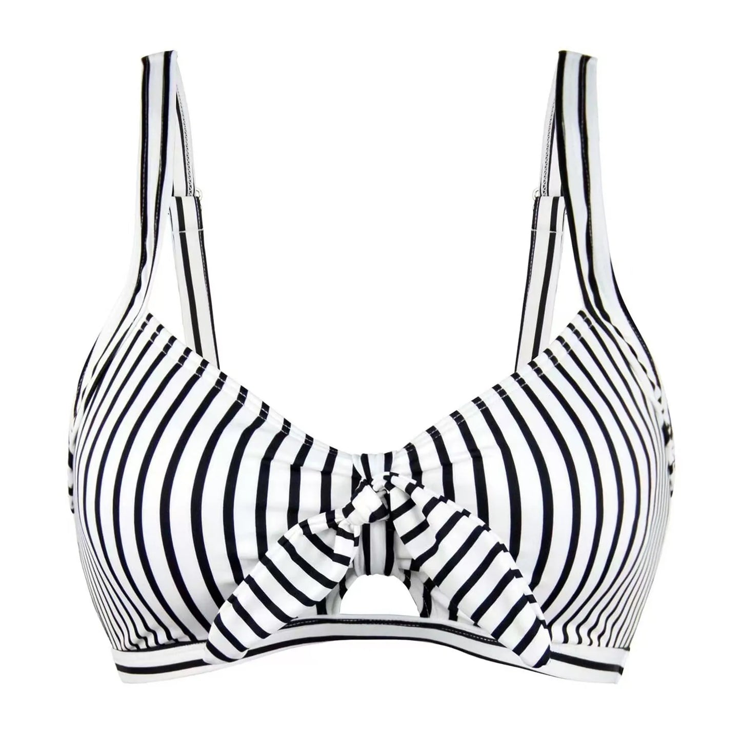 Women Swimwear Wrapped Knot Solid Color Push Up Gathering Sexy Bikini Tops Full Coverage Backless Tankini Tank Tops Beachwear