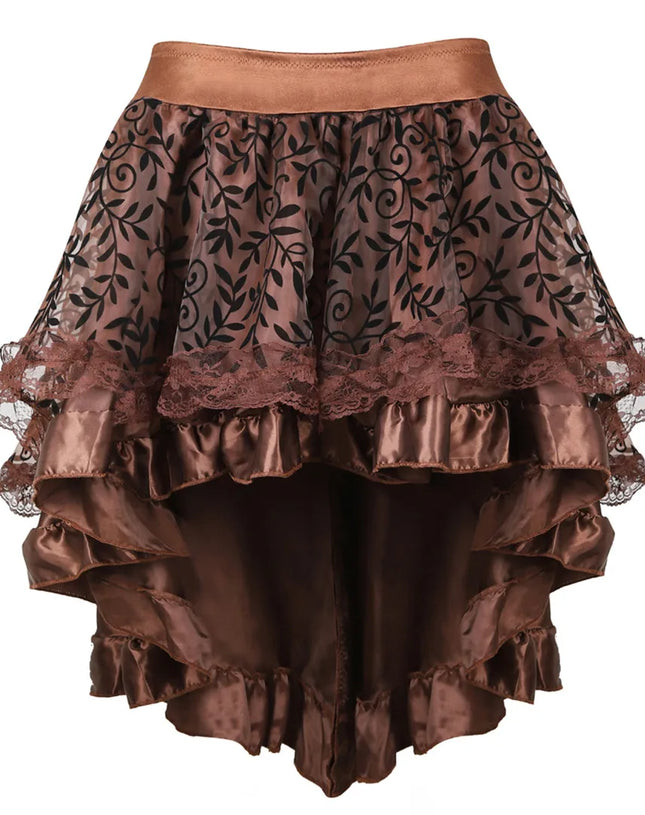 Women Steampunk Skirt Gothic Vintage Pirate Skirts Halloween Party Outfit Burlesque Corset Bustier Costume Accessories Plus Size