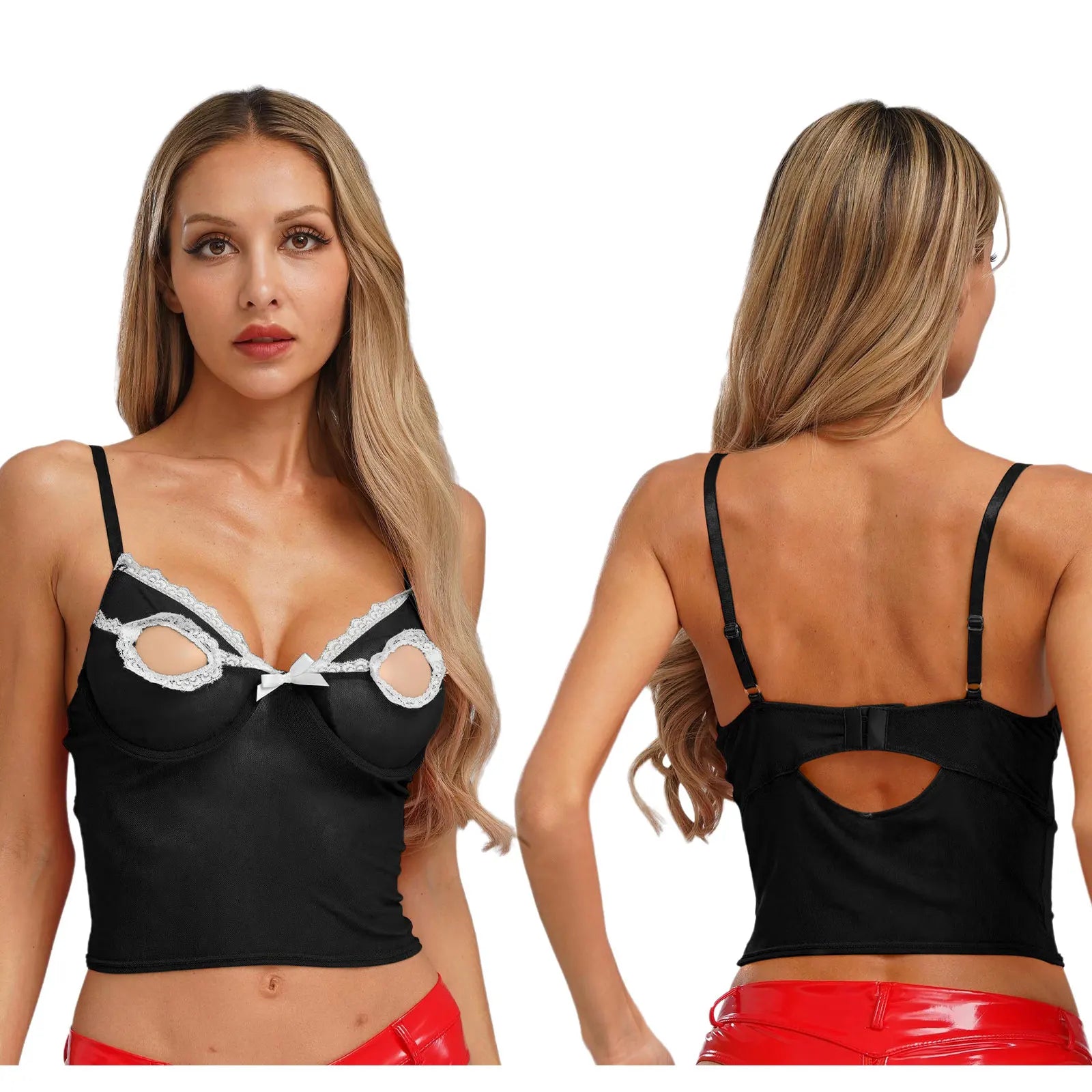 night club  Bra Sexy Vest Tops Pad-free Underwired Bare Breast