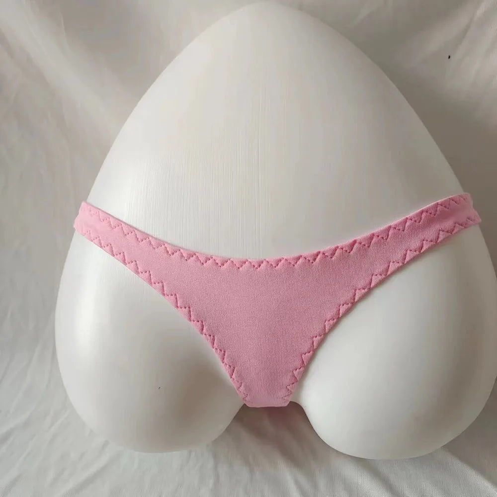 Women‘s Panties Solid G-strings Thongs Sexy Low Waist Temptation Lingeries Underwear For Ladies Brief Female Bikini Underpant