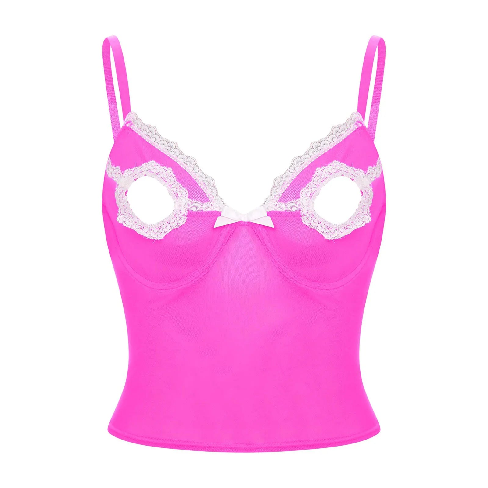 night club  Bra Sexy Vest Tops Pad-free Underwired Bare Breast