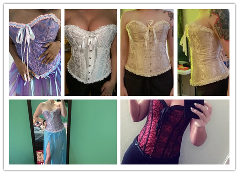 Sexy Slimming Corsets Waist Trainer Body Shaper Bustier Fajas Gothic Corset Lace Up Boned Corselete Shapewear Women Clothes
