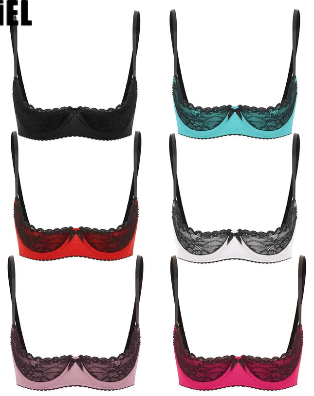 Womens Sexy Half Cup Bra