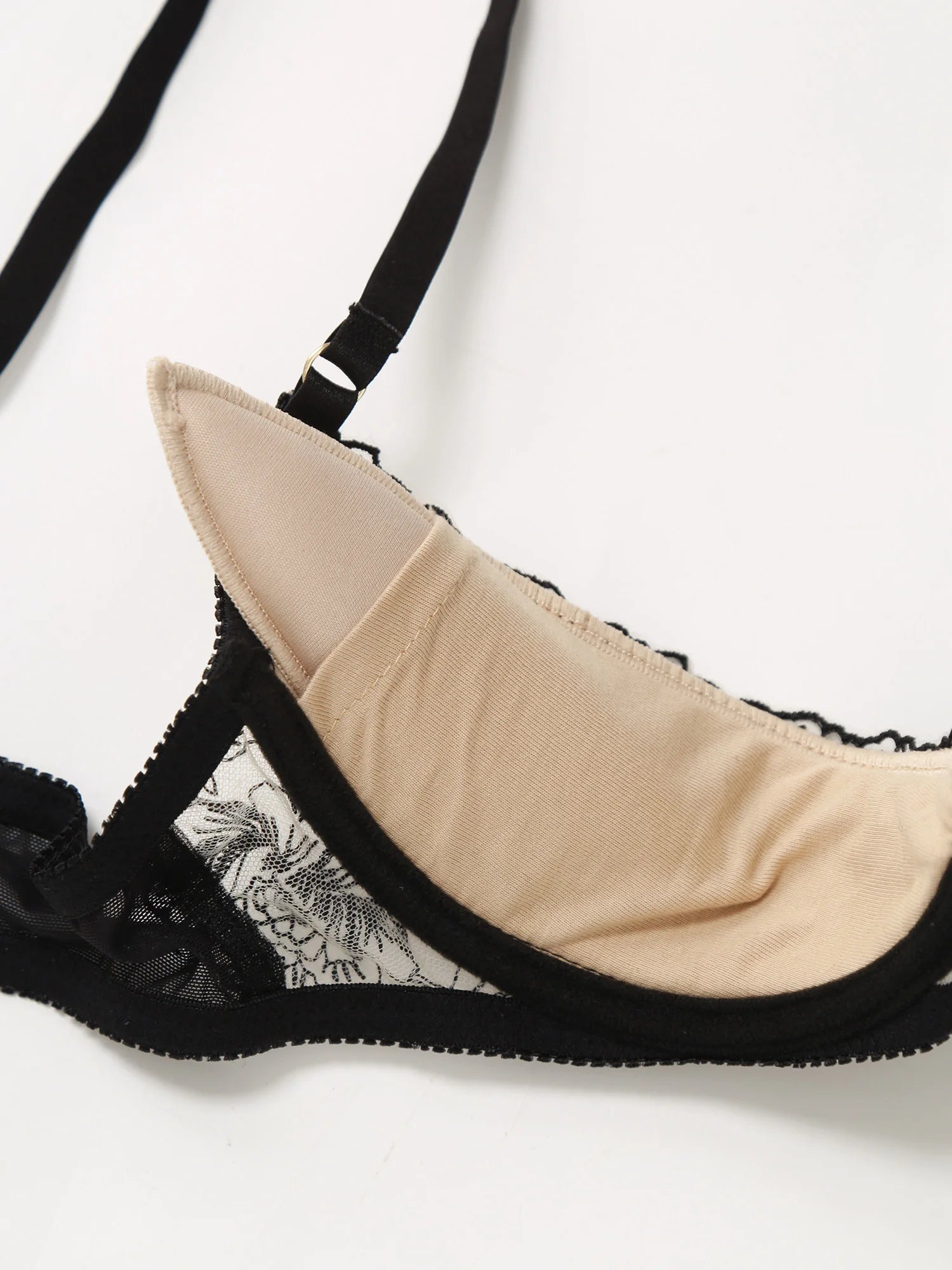 Women Sexy Low Cut Embroidery Push Up Bra