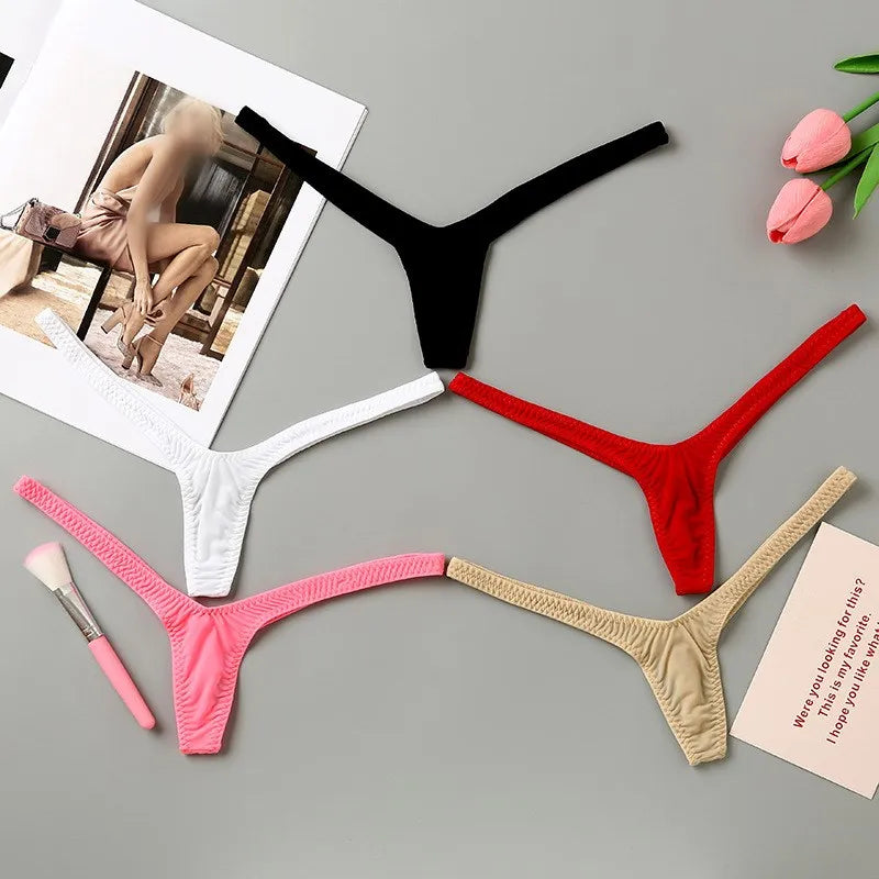 Women‘s Panties Solid G-strings Thongs Sexy Low Waist Temptation Lingeries Underwear For Ladies Brief Female Bikini Underpant