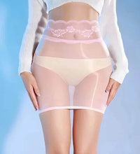 Shiny Lace Mini Skirt