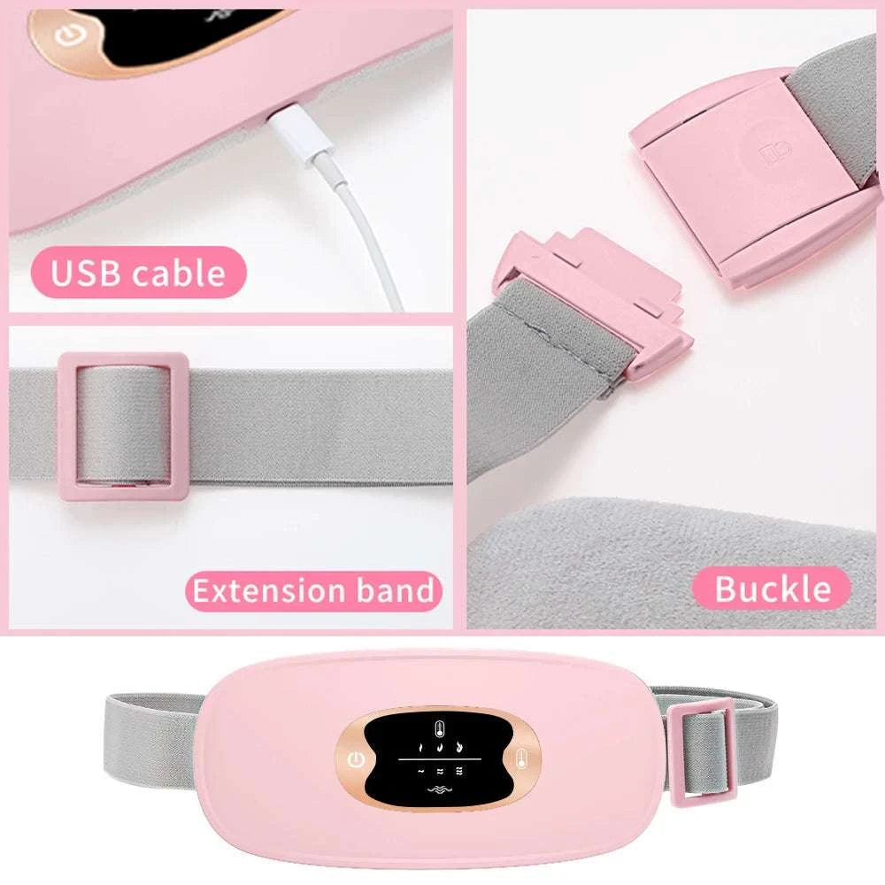 Electric Heating Waist Massage Belt Abdominal Menstrual Heating Pad Belly Warm Palace Belt for Period Cramp Relief