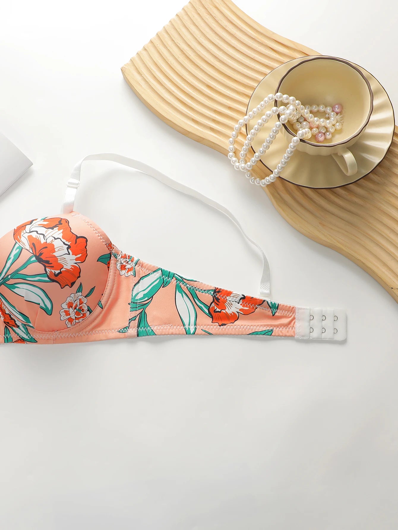 High-Quality Multi-Color Printed Push-Up Bra & Panty Set – Women’s Lingerie Beach Party Bikini
