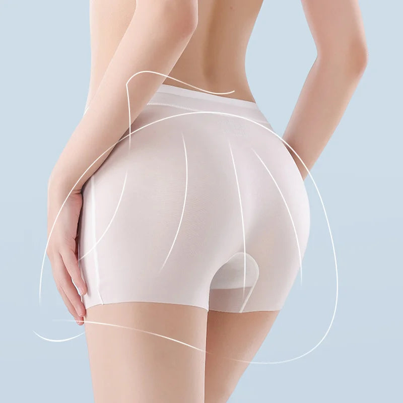 3PCS Ice Silk Ultra-Thin High Waist Boxer Briefs – Seamless Quick-Drying Plus Size Panties for Women