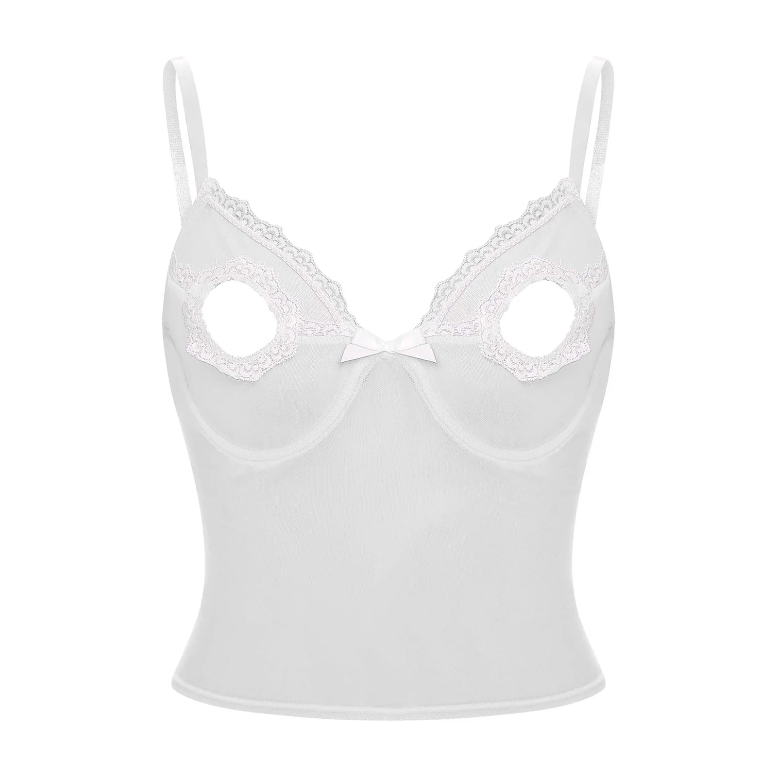 night club  Bra Sexy Vest Tops Pad-free Underwired Bare Breast